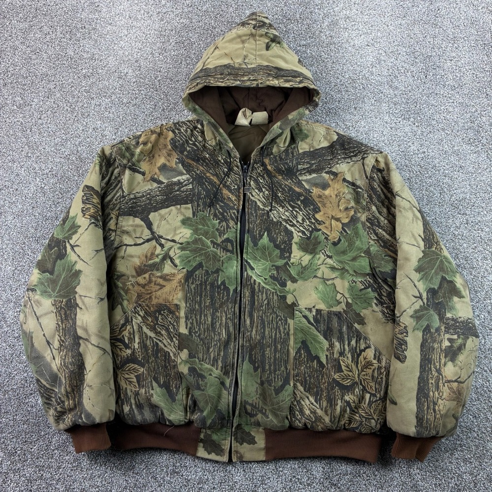 Vintage Walls Camo Jacket Mens 2XL Realtree Camo‎ Insulated Hooded Hunting